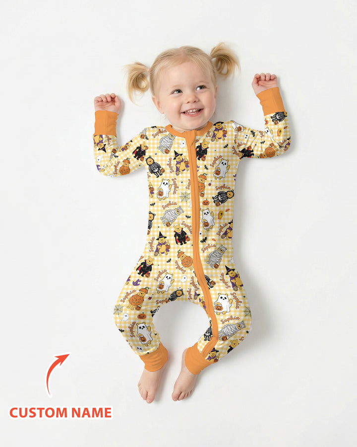 Halloween Bear Custom Name Bamboo Convertible Zippy