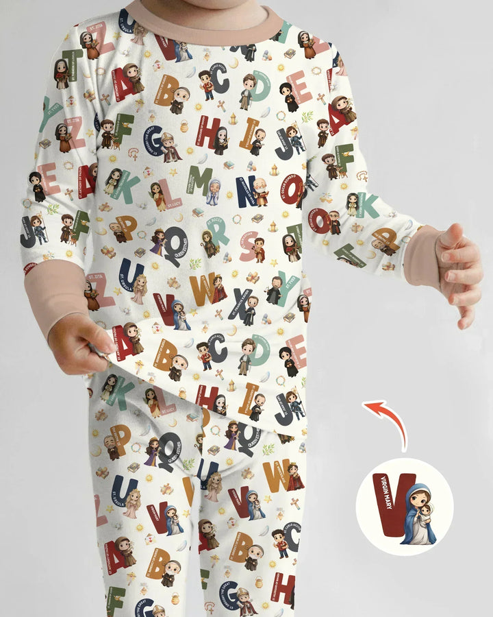 Zweiteiliges Langarm-Pyjama-Set mit Sommerfrüchten