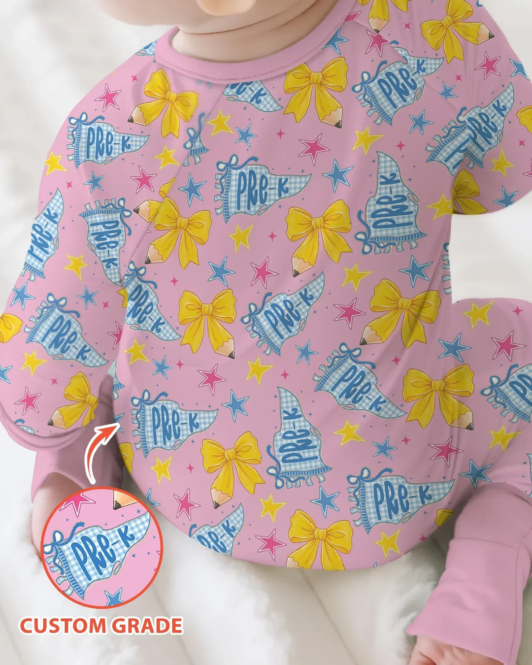 Gerippte Babykleidung mit individuellem Foto - Weich &amp; Skizzenhaft