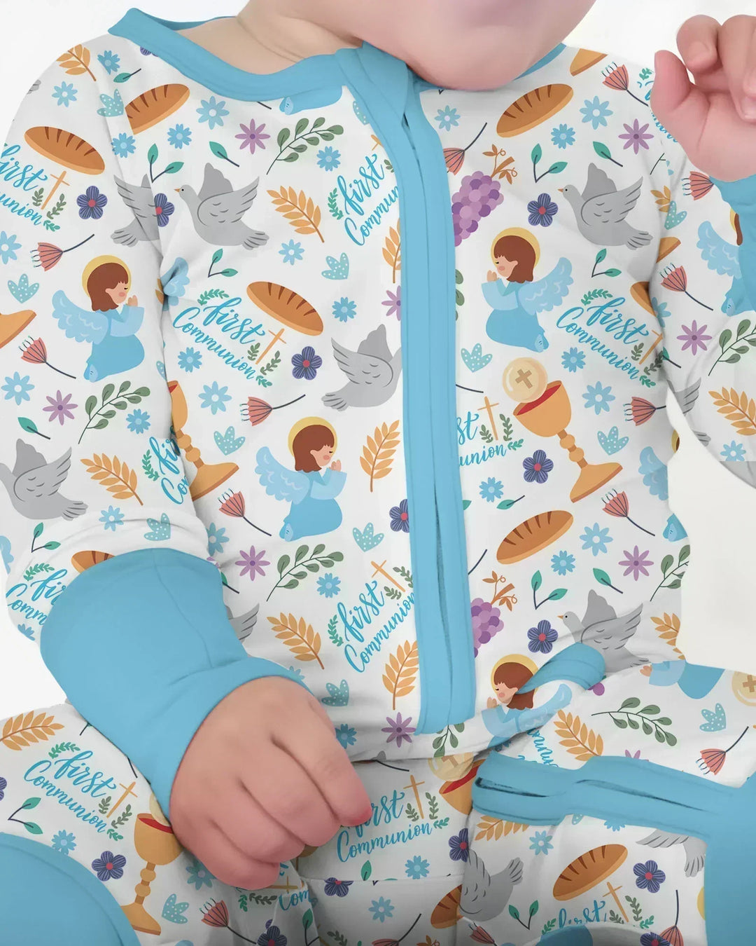 Gerippte Babykleidung mit individuellem Foto - Weich &amp; Skizzenhaft