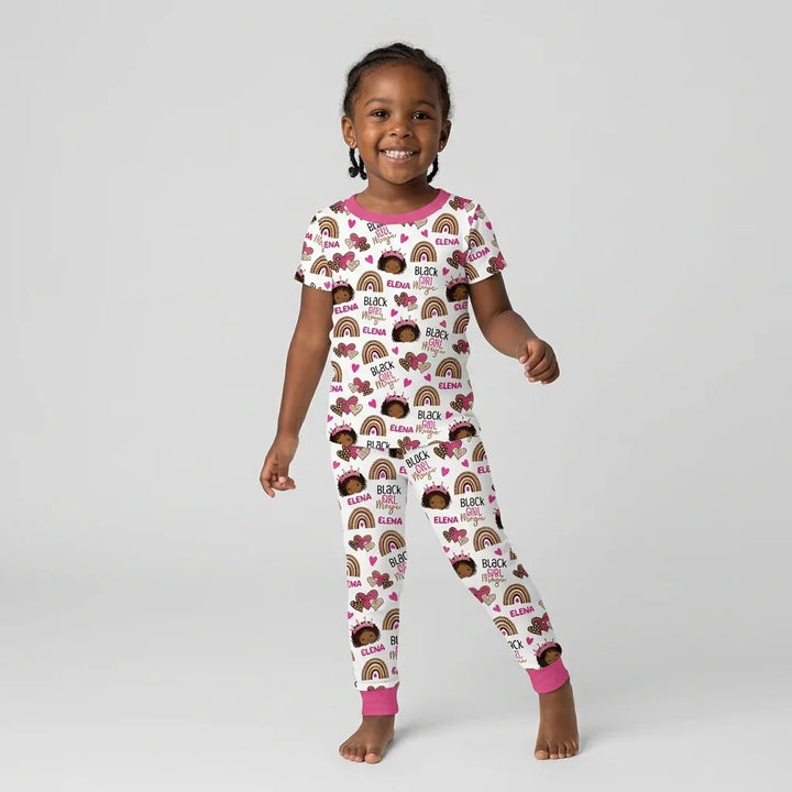 Zweiteiliges, kurzärmliges Pyjama-Set mit Marienkäfern