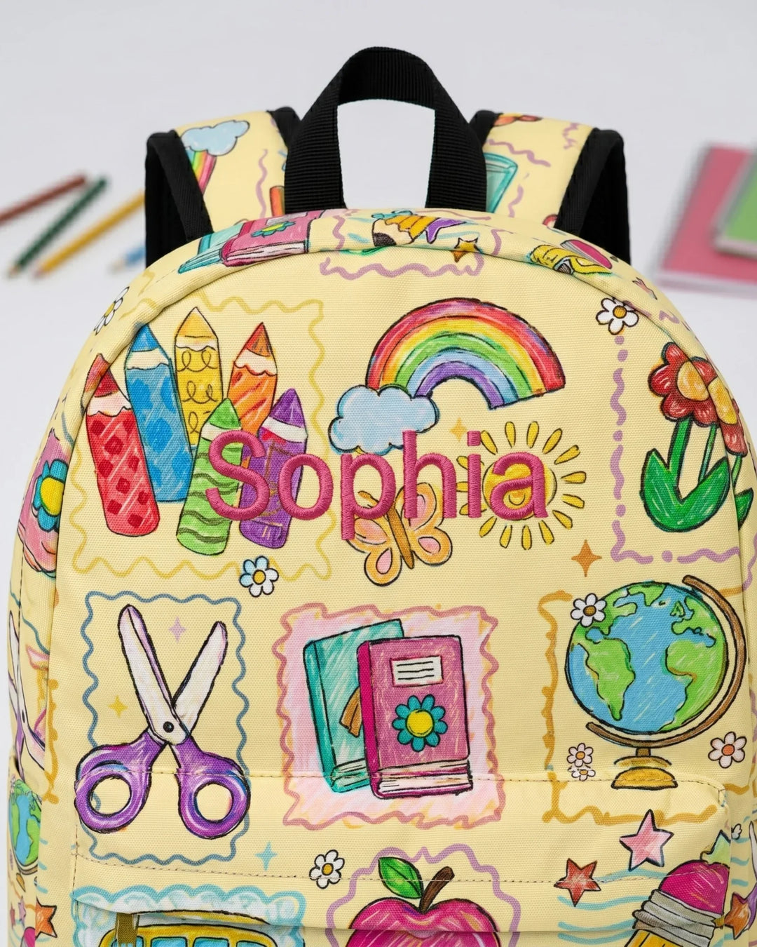 Learning Daydreams Custom Name Embroidered Backpack