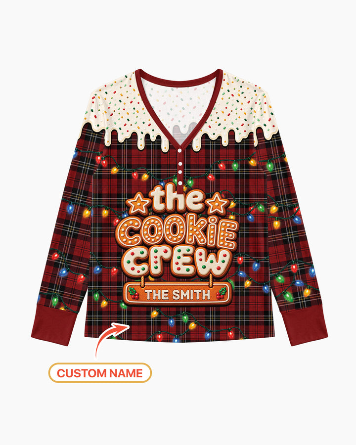 The Cookie Crew Custom Name Bamboo Women Pajama Set