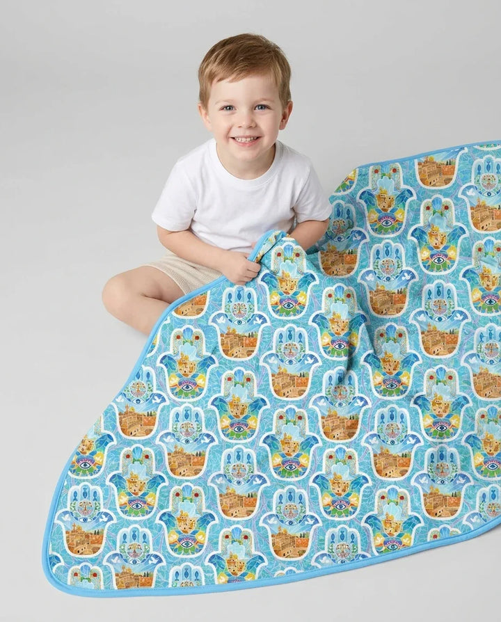 Hamsa Hand Bamboo Blanket