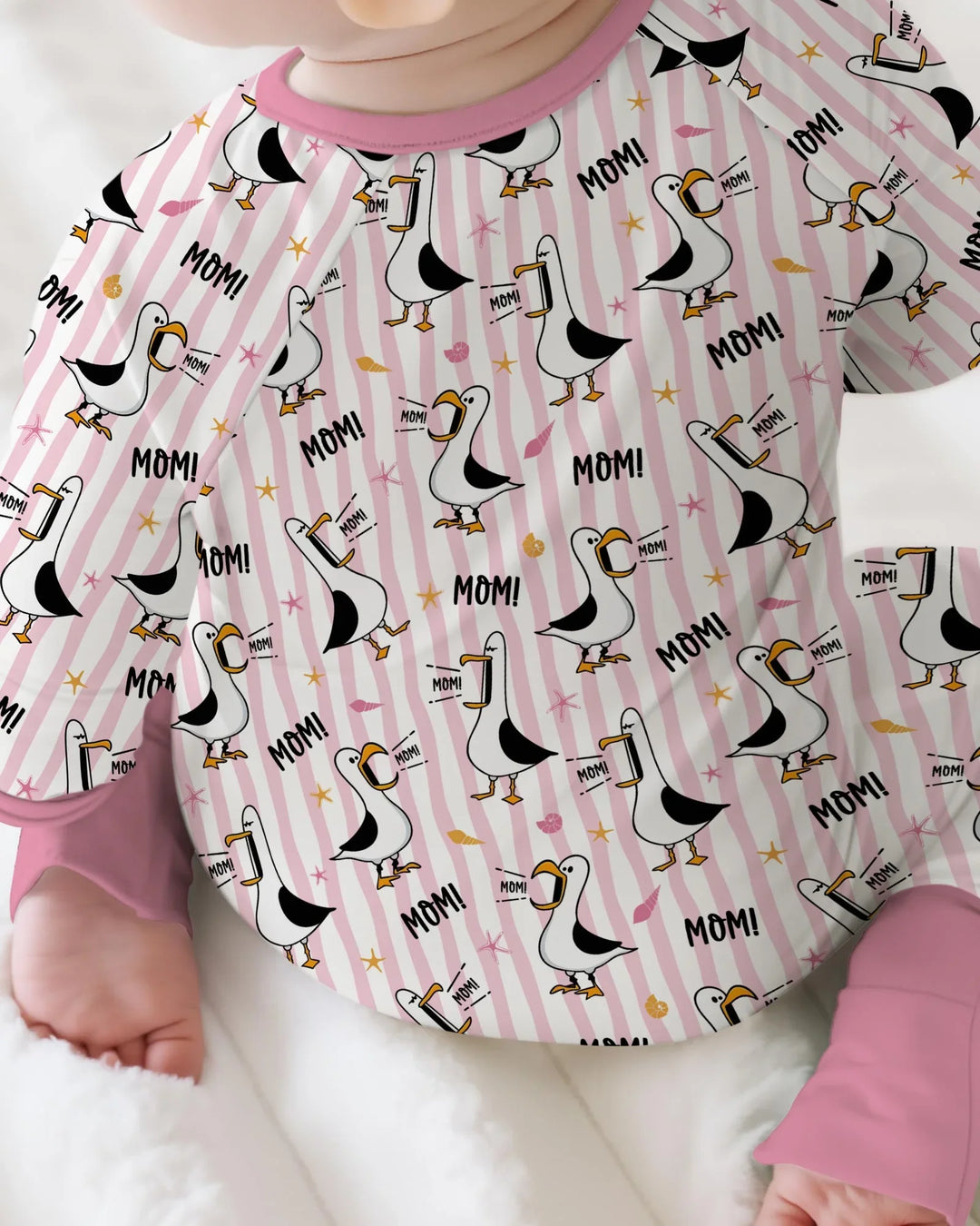Gerippte Babykleidung mit individuellem Foto - Weich &amp; Skizzenhaft