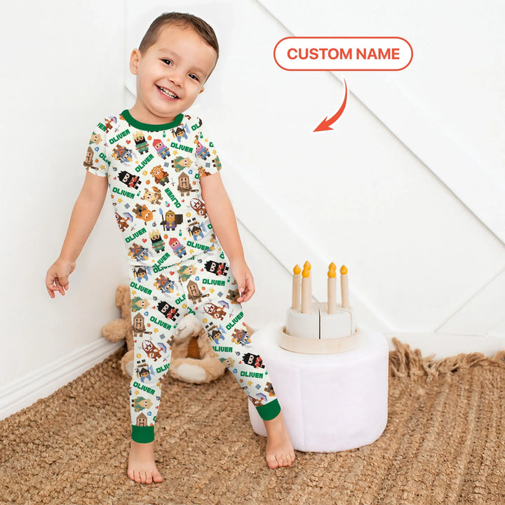 Zweiteiliges, kurzärmliges Pyjama-Set mit Marienkäfern
