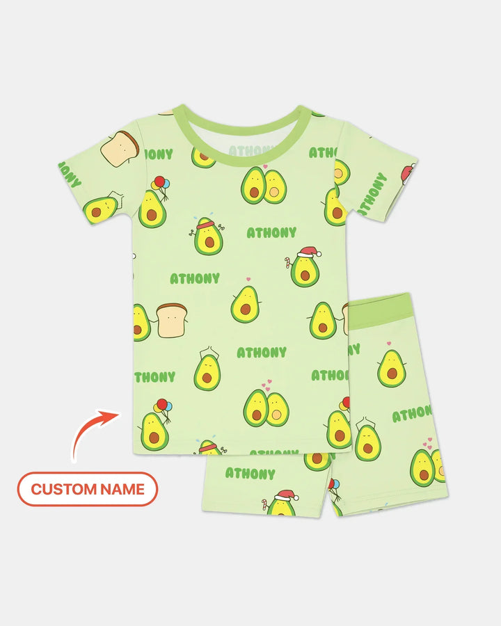 Zweiteiliges Pyjama-Set mit kurzen Ärmeln und Shorts im Sommer-Design