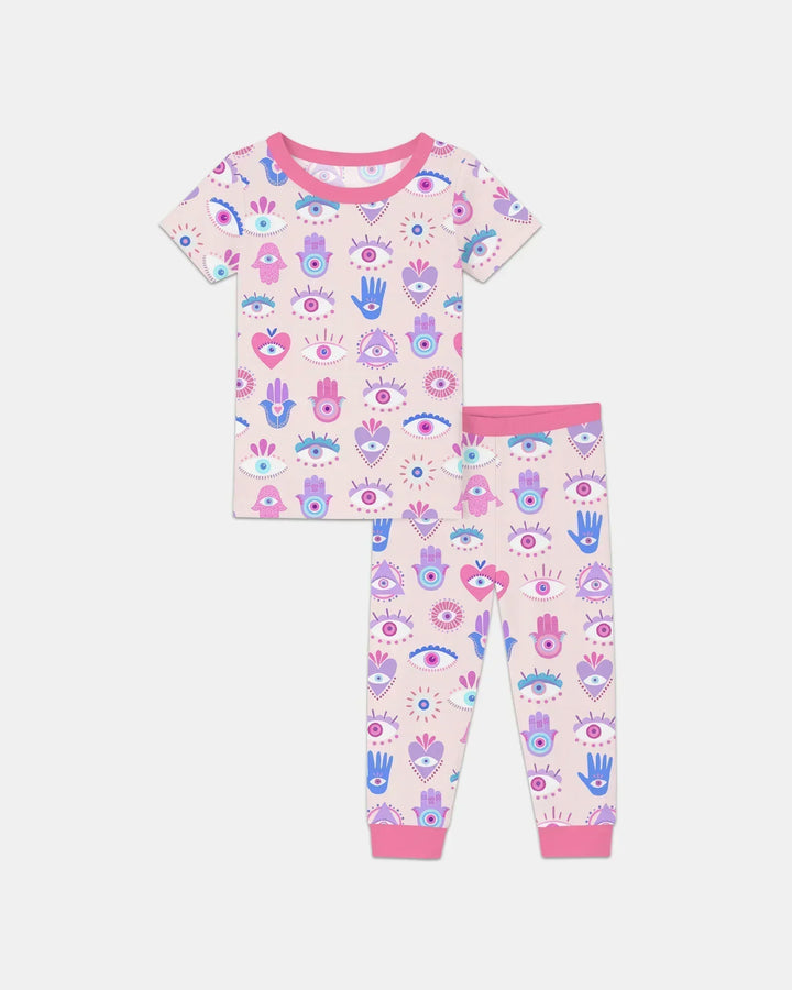 Zweiteiliges, kurzärmliges Pyjama-Set mit Marienkäfern