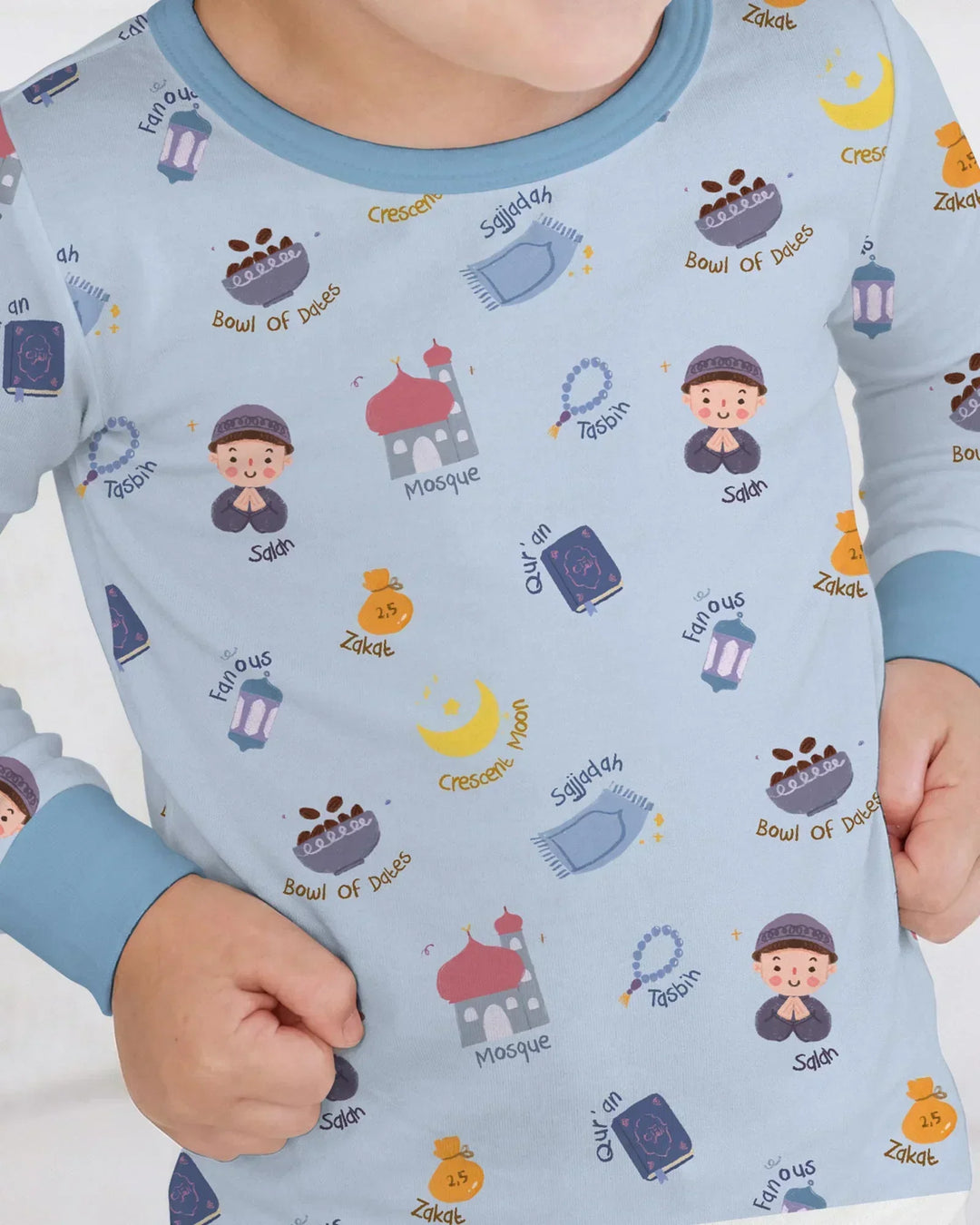 Zweiteiliges Langarm-Pyjama-Set mit Sommerfrüchten