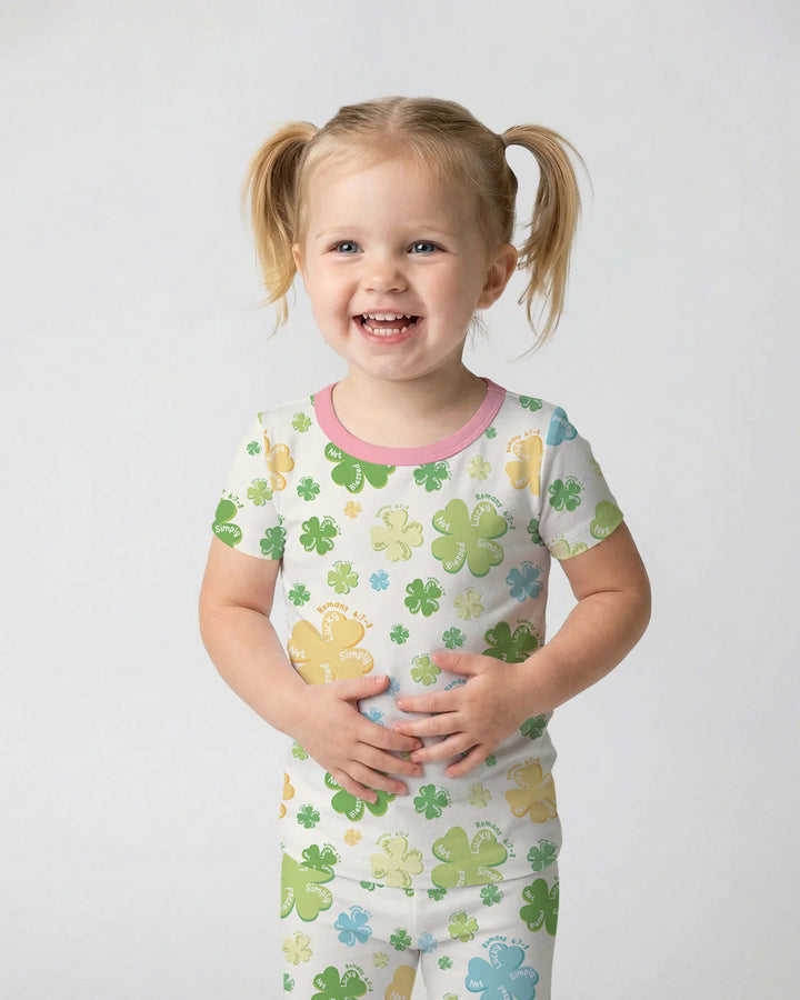 Zweiteiliges, kurzärmliges Pyjama-Set mit Marienkäfern