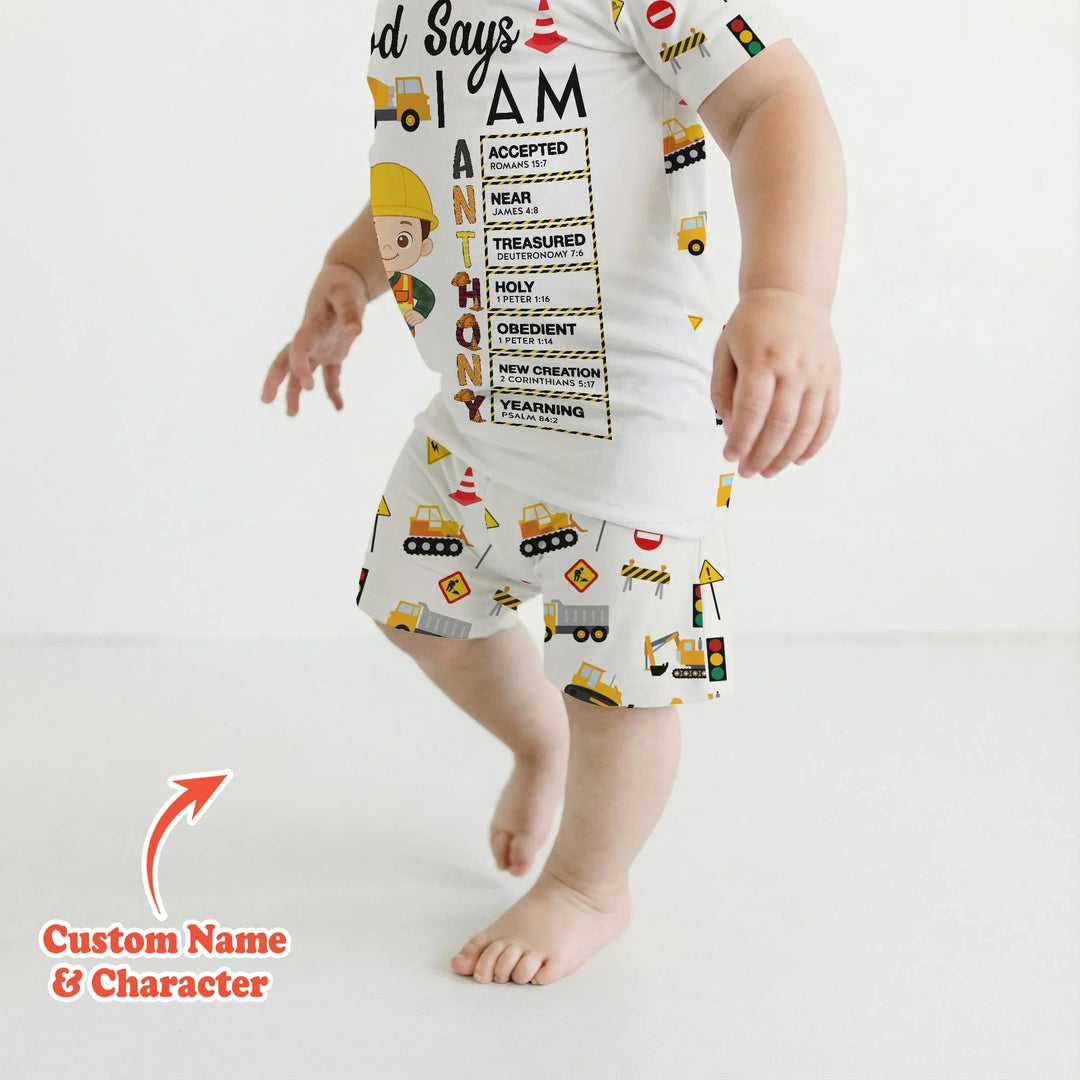 Zweiteiliges Pyjama-Set mit kurzen Ärmeln und Shorts im Sommer-Design