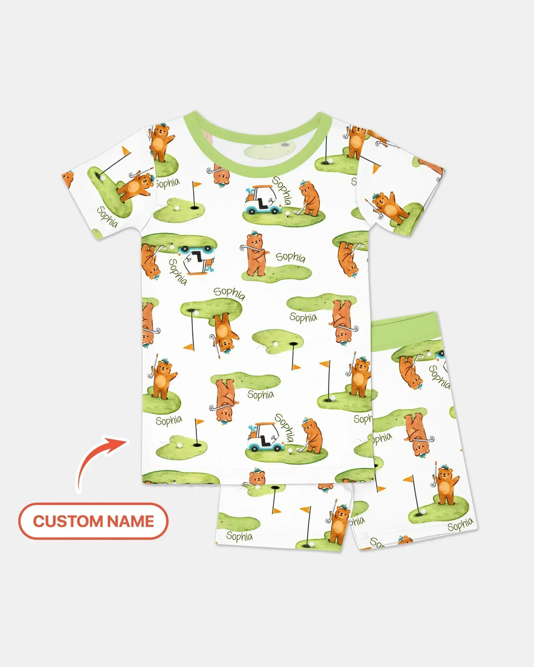 Zweiteiliges Pyjama-Set mit kurzen Ärmeln und Shorts im Sommer-Design