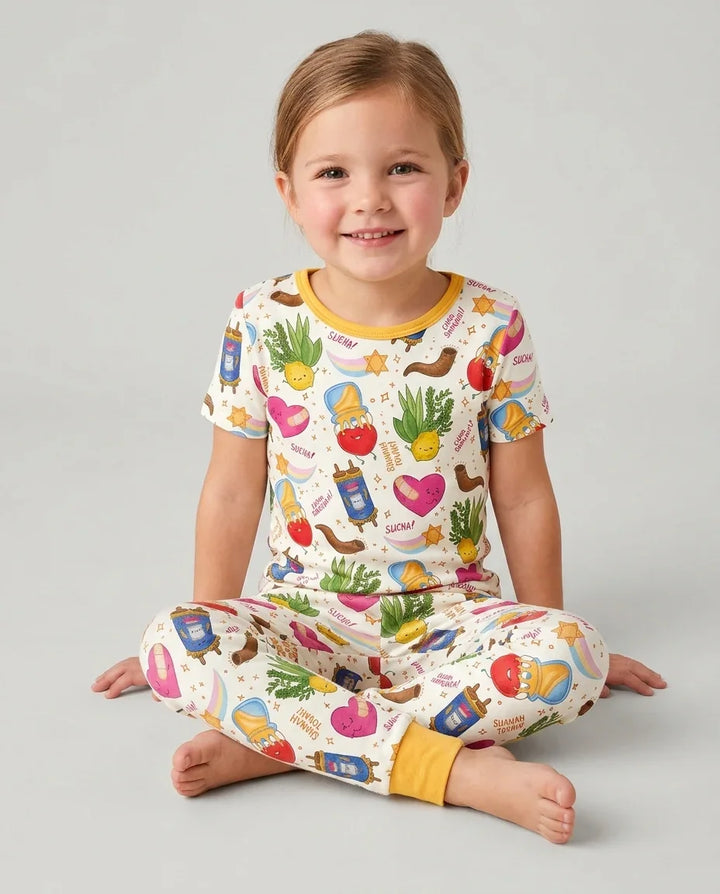 Zweiteiliges, kurzärmliges Pyjama-Set mit Marienkäfern