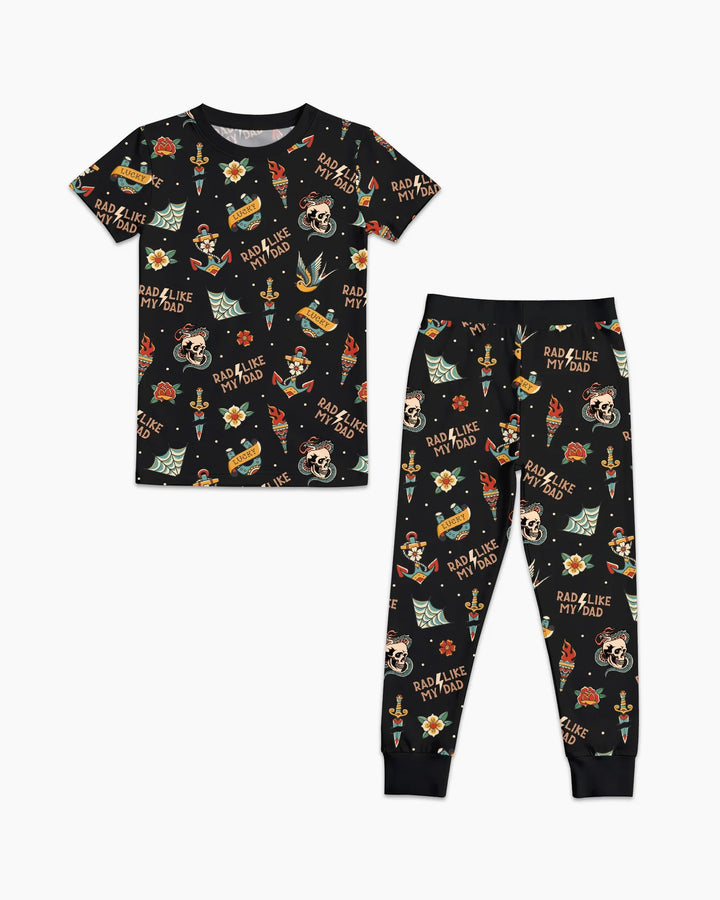 Zweiteiliges, kurzärmliges Pyjama-Set mit Marienkäfern