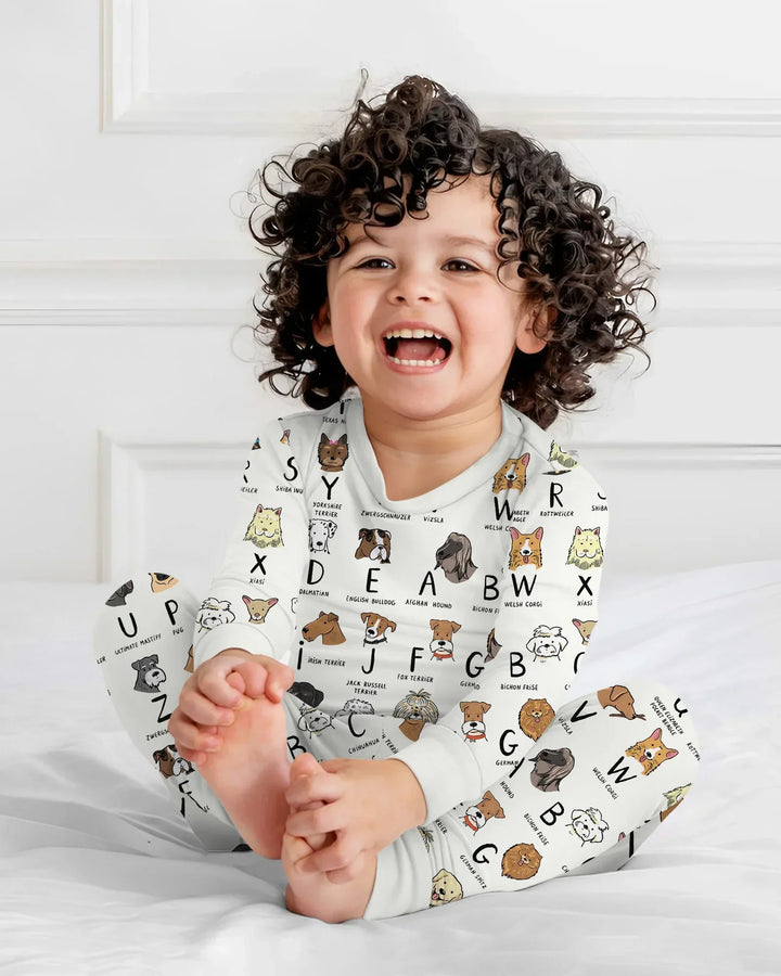 Zweiteiliges Langarm-Pyjama-Set mit Sommerfrüchten