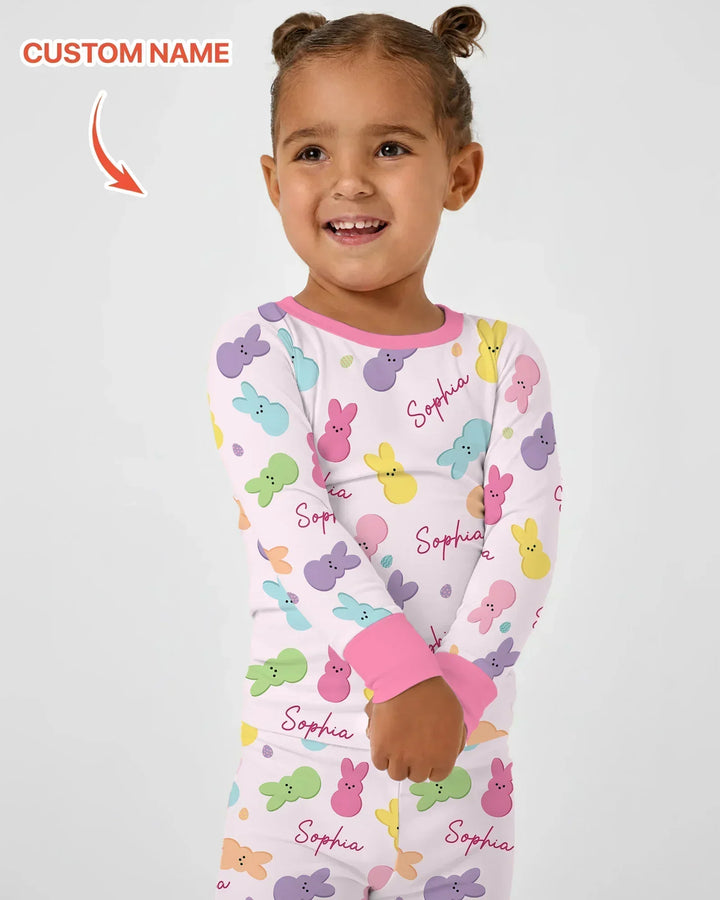 Zweiteiliges Langarm-Pyjama-Set mit Sommerfrüchten