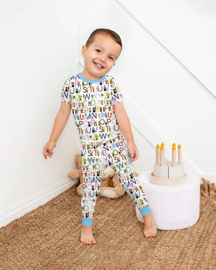 Saint ABCs Bamboo Two Piece Short Sleeve Pajama Set