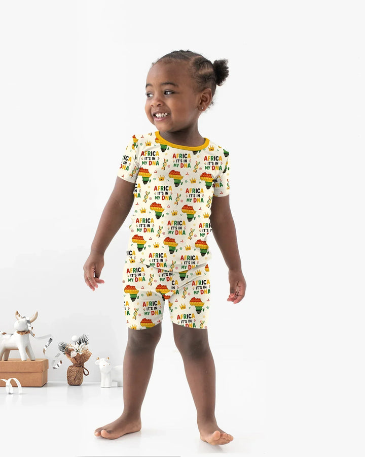 Schlafanzug-Set zweiteilig, kurze Ärmel, kurze Hose, Bambus