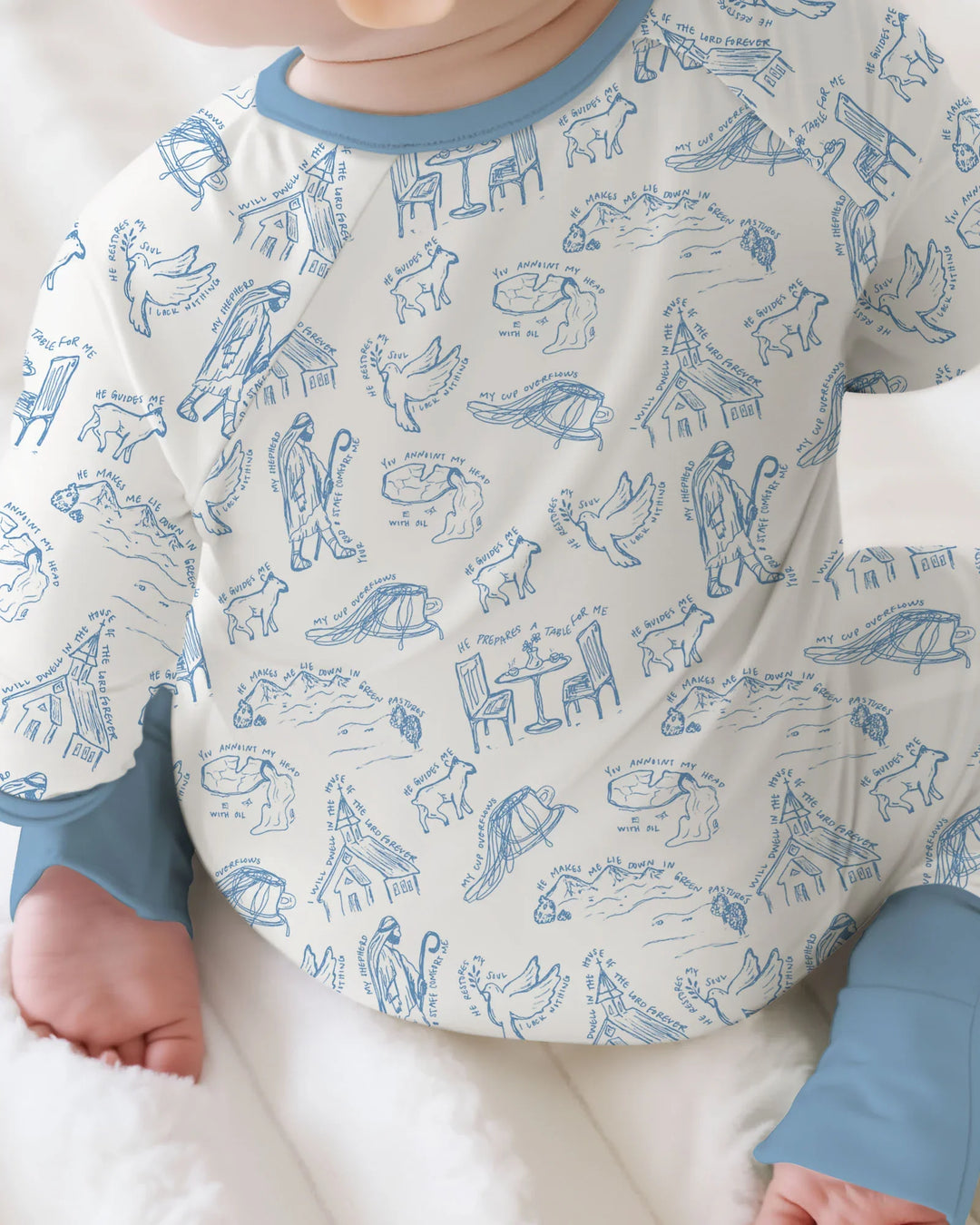Gerippte Babykleidung mit individuellem Foto - Weich &amp; Skizzenhaft