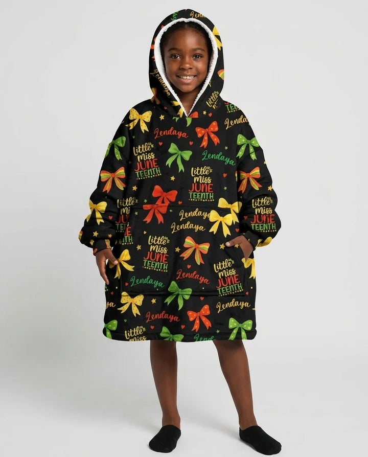 Little Miss Juneteenth Bambus-Decken-Hoodie