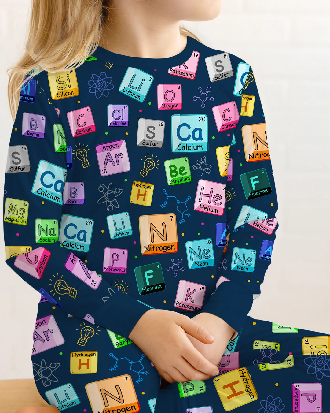 Zweiteiliges Langarm-Pyjama-Set mit Sommerfrüchten