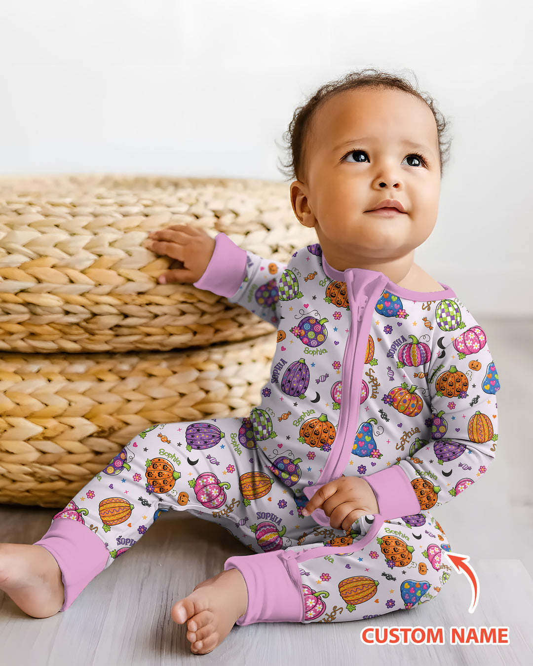 Gerippte Babykleidung mit individuellem Foto - Weich &amp; Skizzenhaft