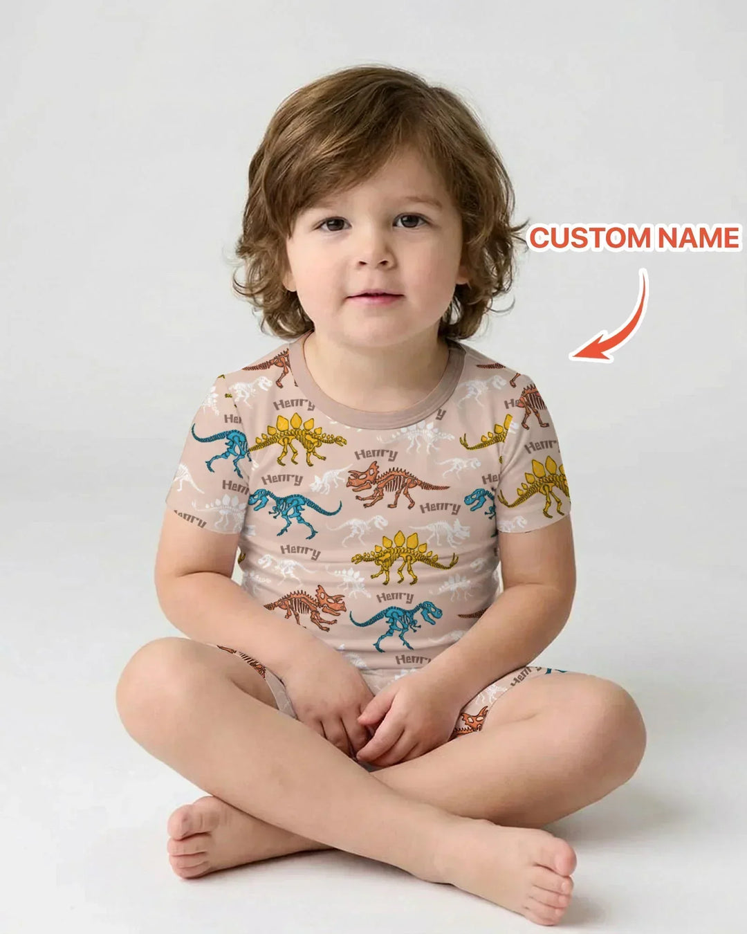 Zweiteiliges Pyjama-Set mit kurzen Ärmeln und Shorts im Sommer-Design