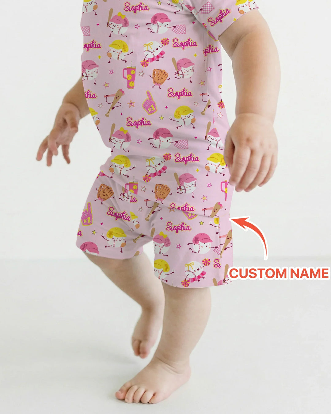 Zweiteiliges Pyjama-Set mit kurzen Ärmeln und Shorts im Sommer-Design