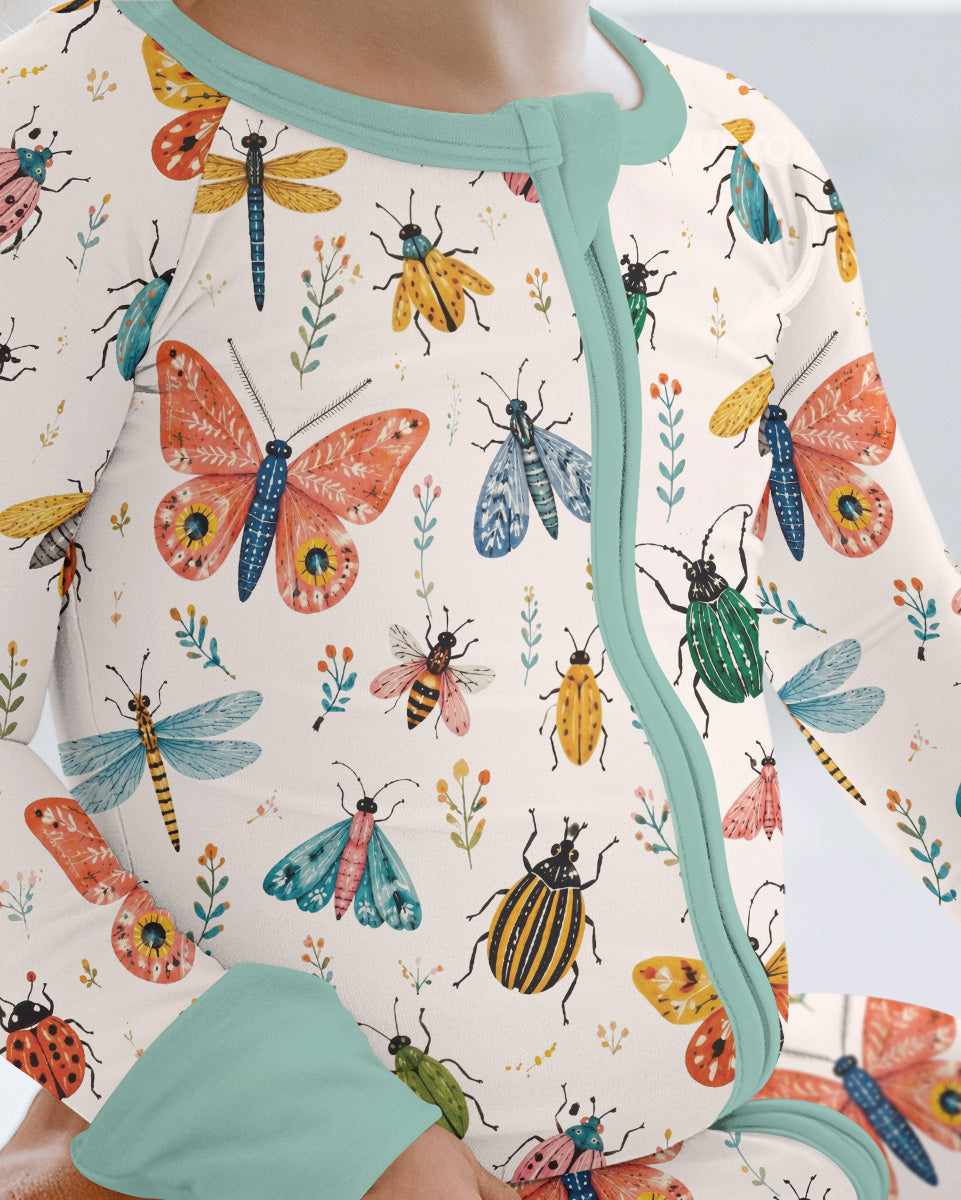 Folk Art Insects Bamboo Convertible Zippy