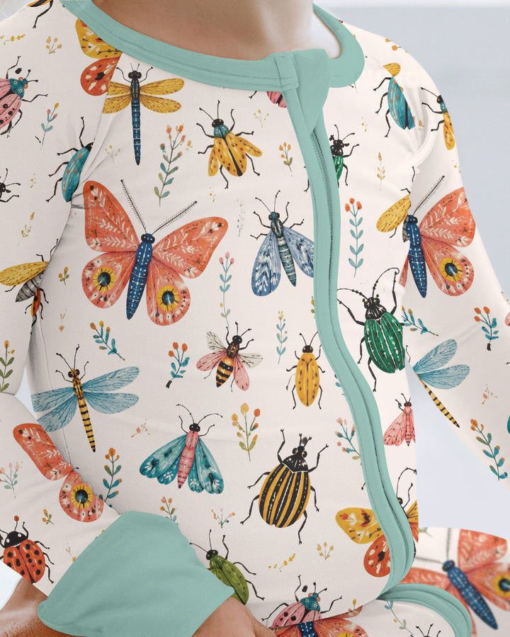 Folk Art Insects Bamboo Convertible Zippy