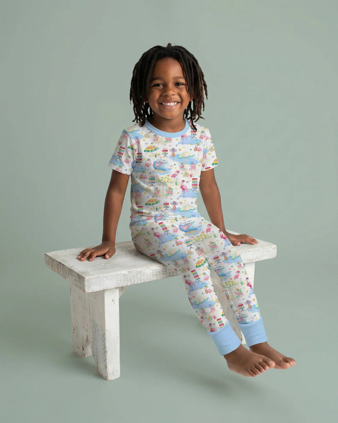 Zweiteiliges, kurzärmliges Pyjama-Set mit Marienkäfern