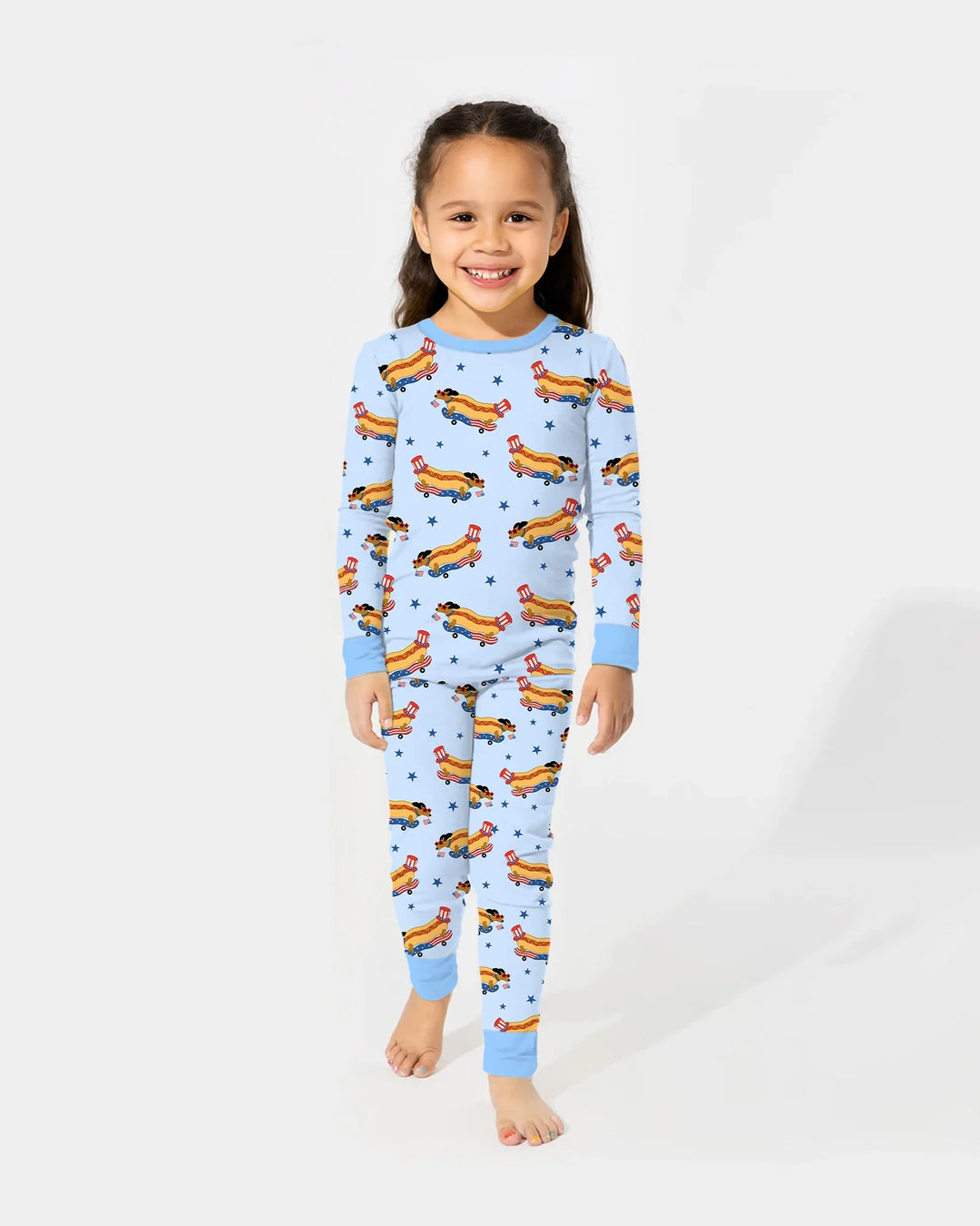 Zweiteiliges Langarm-Pyjama-Set mit Sommerfrüchten