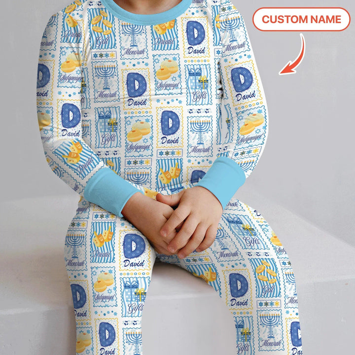 Zweiteiliges Langarm-Pyjama-Set mit Sommerfrüchten