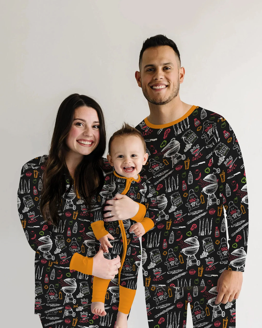 Gartengrillparty Familien-Partnerlook Bambus Damen Schlafanzug Set