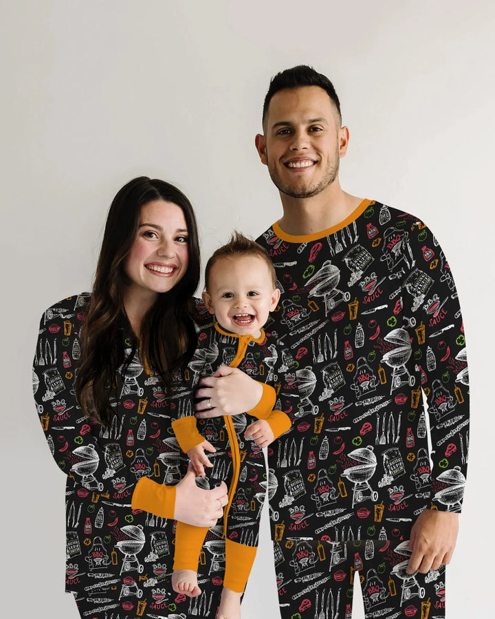 Gartengrillparty Familien-Partnerlook Bambus Damen Schlafanzug Set