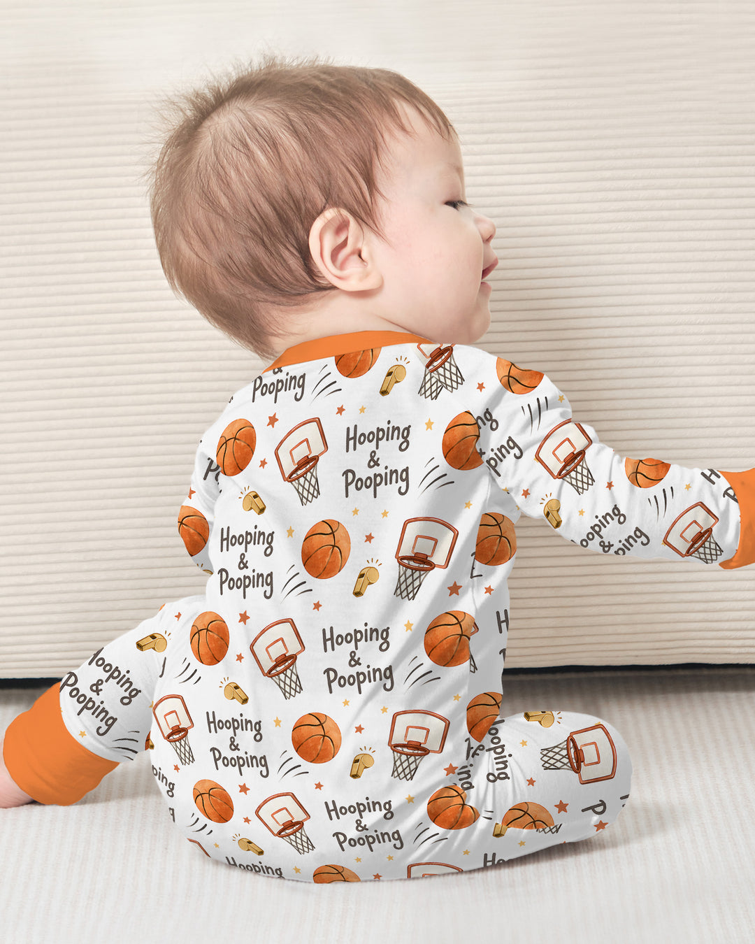 Gerippte Babykleidung mit individuellem Foto - Weich &amp; Skizzenhaft