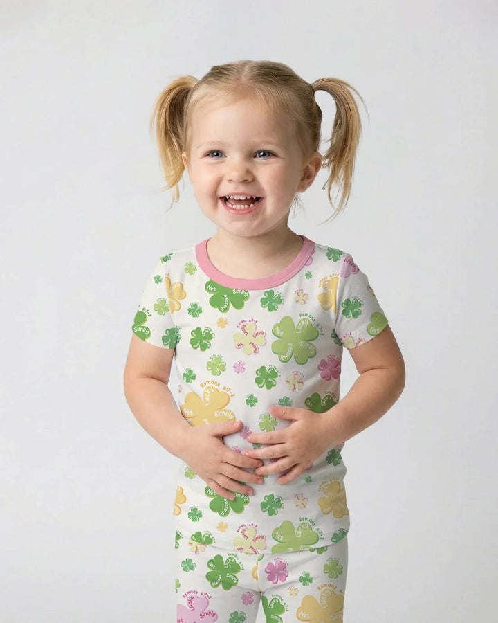 Zweiteiliges, kurzärmliges Pyjama-Set mit Marienkäfern