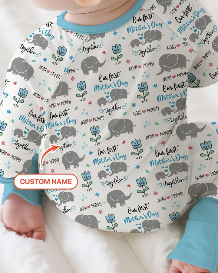 Gerippte Babykleidung mit individuellem Foto - Weich &amp; Skizzenhaft
