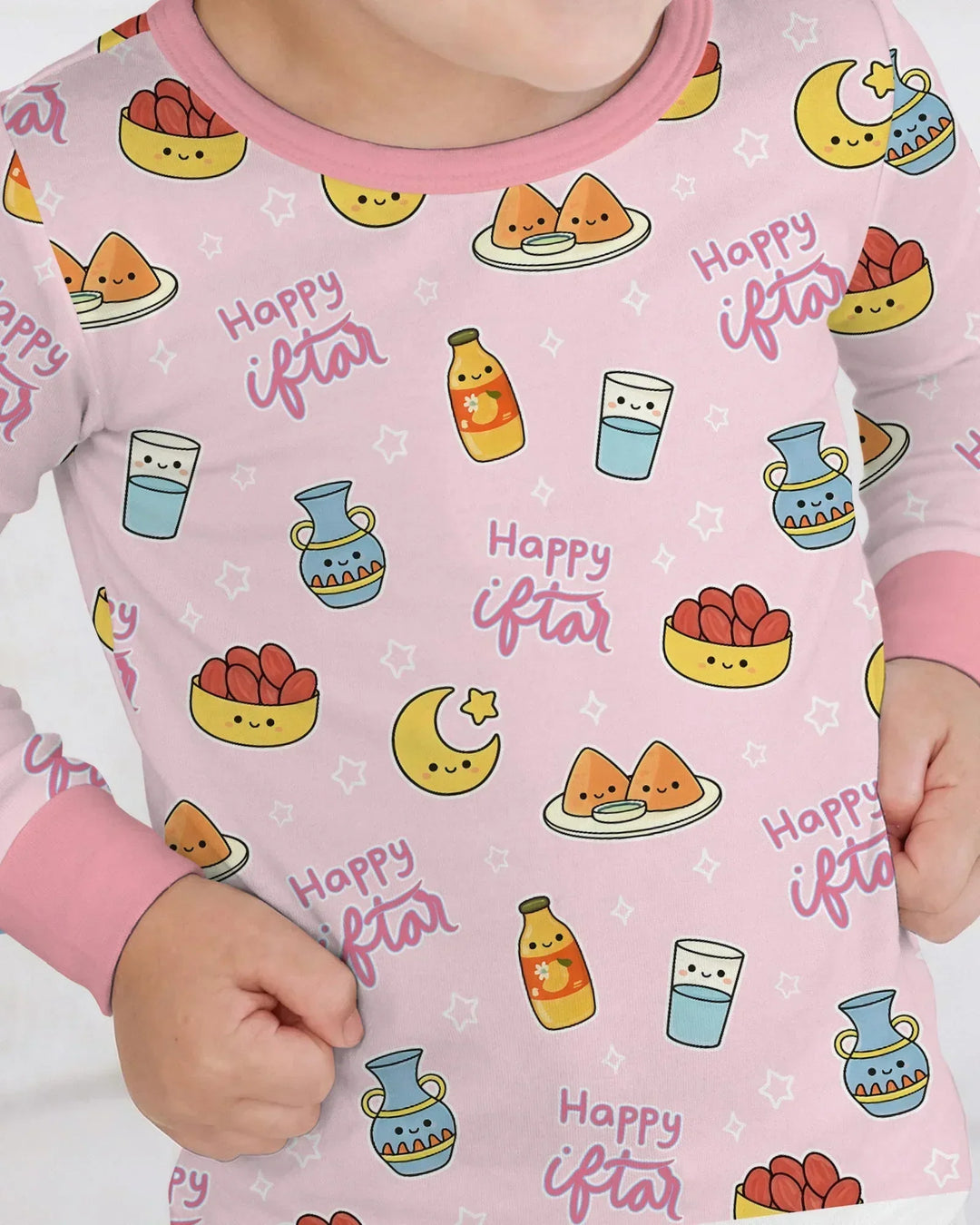 Zweiteiliges Langarm-Pyjama-Set mit Sommerfrüchten