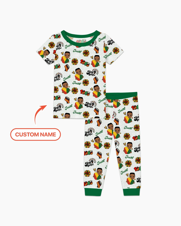 Zweiteiliges, kurzärmliges Pyjama-Set mit Marienkäfern