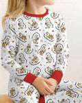 Zweiteiliges Langarm-Pyjama-Set mit Sommerfrüchten