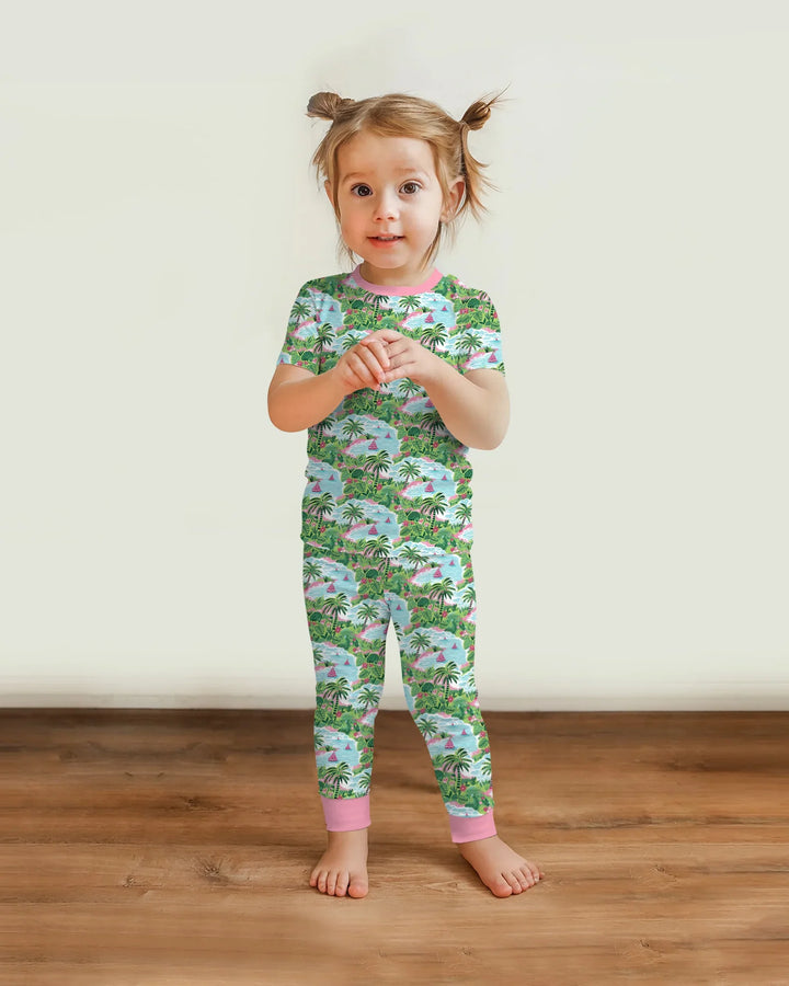Zweiteiliges, kurzärmliges Pyjama-Set mit Marienkäfern