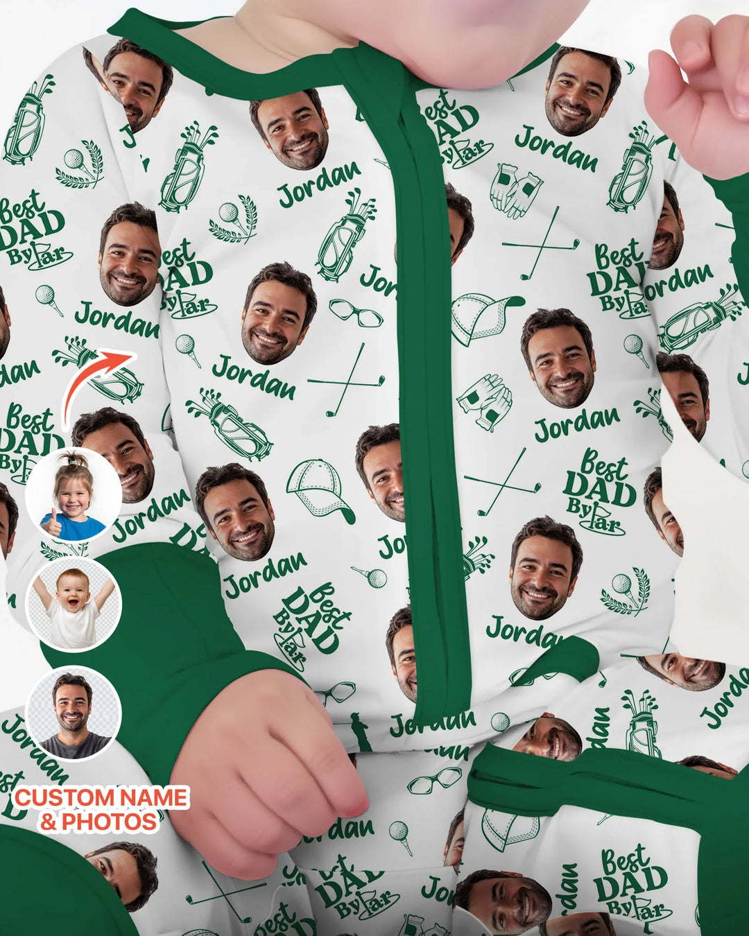 Custom Photo Best Dad By Par Bamboo Convertible Zippy