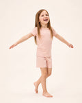 Solid Color Bamboo Two Piece Short Sleeve Short Pajama Set