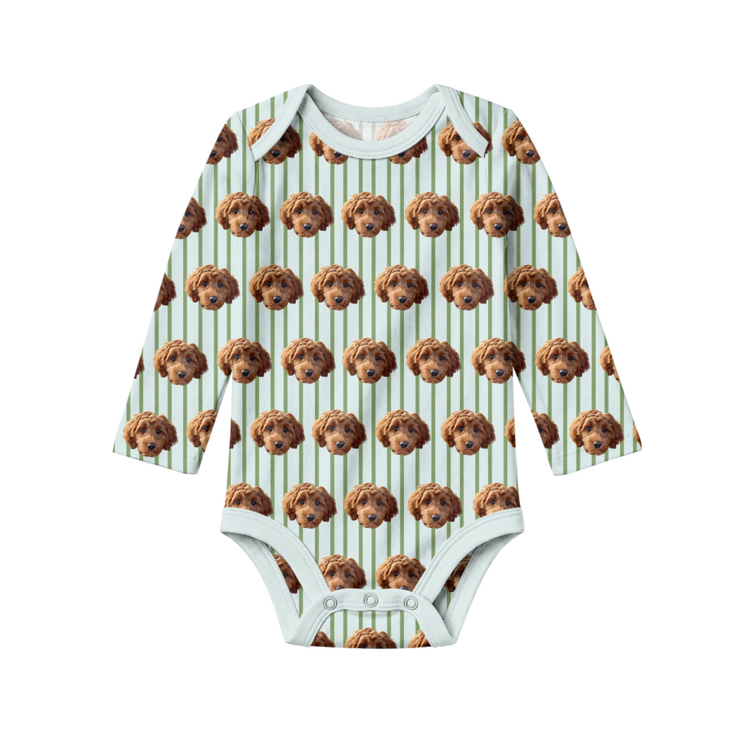 Cute Baby With Pet Bamboo Bodysuit