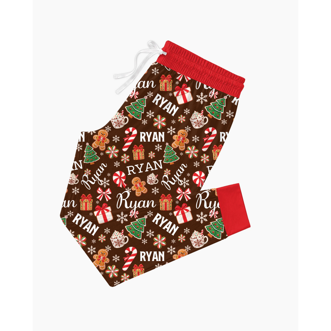 Merry Christmas Custom Name Bamboo Women Pajama Set