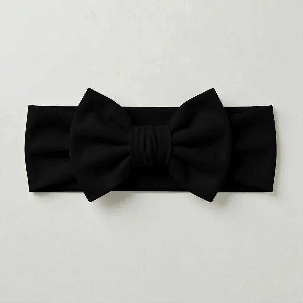 Solid Color Bamboo Luxe Bow Headband