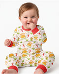 Funny Taco Bamboo Two Piece Long Sleeve Pajama Set