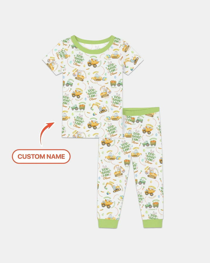 Zweiteiliges, kurzärmliges Pyjama-Set mit Marienkäfern