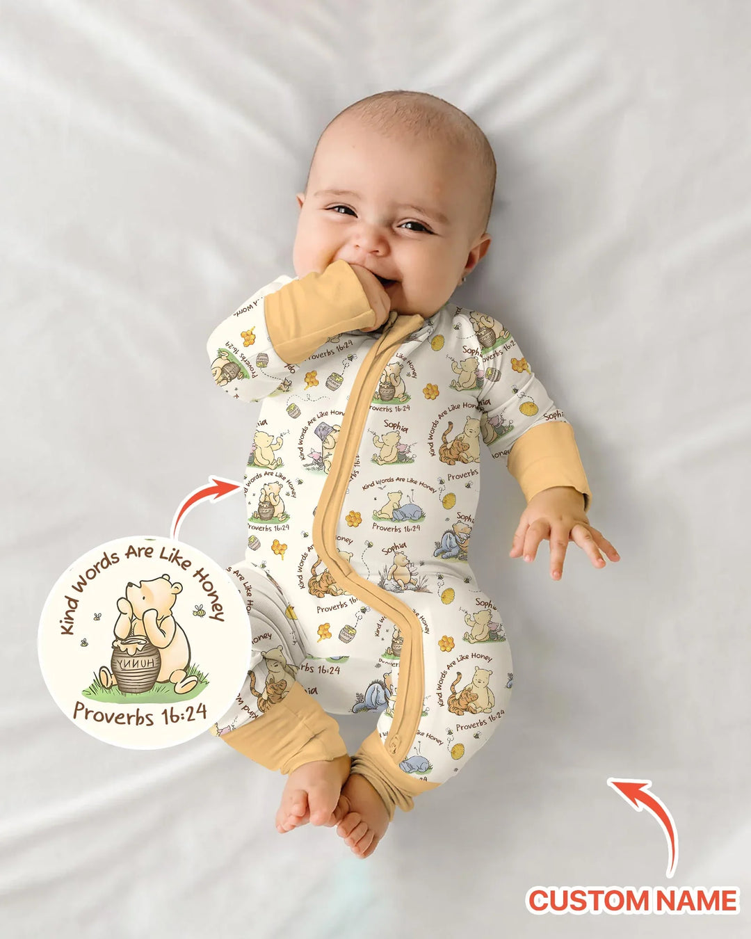Gerippte Babykleidung mit individuellem Foto - Weich &amp; Skizzenhaft
